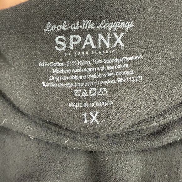 Spanx Size Look At Me Now Seamless Leggings Very Black Ankle 25" Inseam xl - Picture 6 of 7